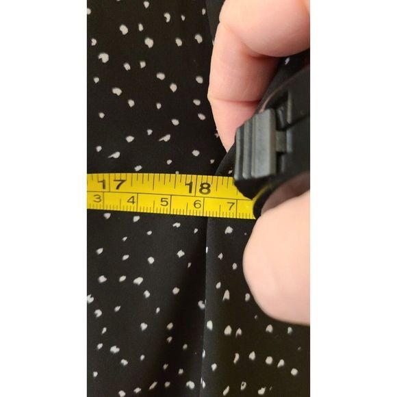 Hilary Radley Black White Polka Dot Printed Tunic Dress Sz Small - Picture 7 of 7